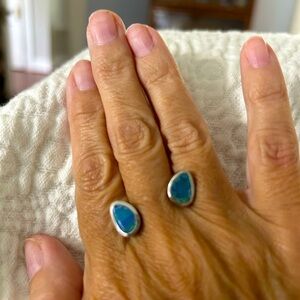 Fiery Opal and Sterling studs by Meitalove in New York.